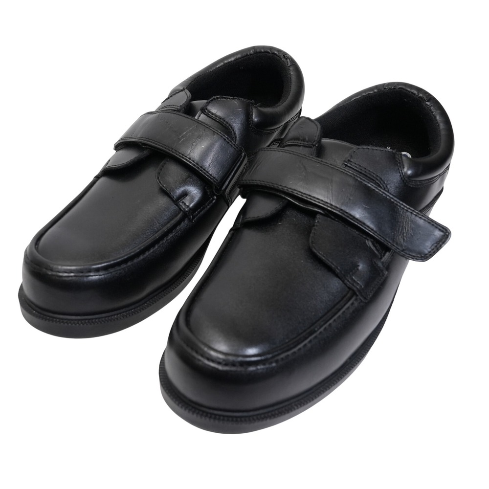 Dr. Scholl's Adjustable Strap Shoes Men 14D Black Leather Orthopedic Walking